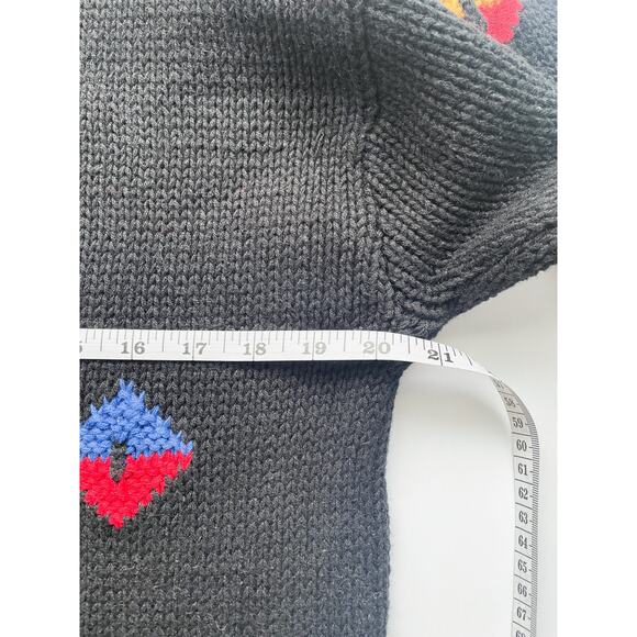 Women's 90s Vintage Maternity Black Knit Sweater Dress Size Large - Picture 3 of 6